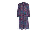 IMPRIME ARC-EN-CIEL DJ ROBE CHEMISE LONGUE