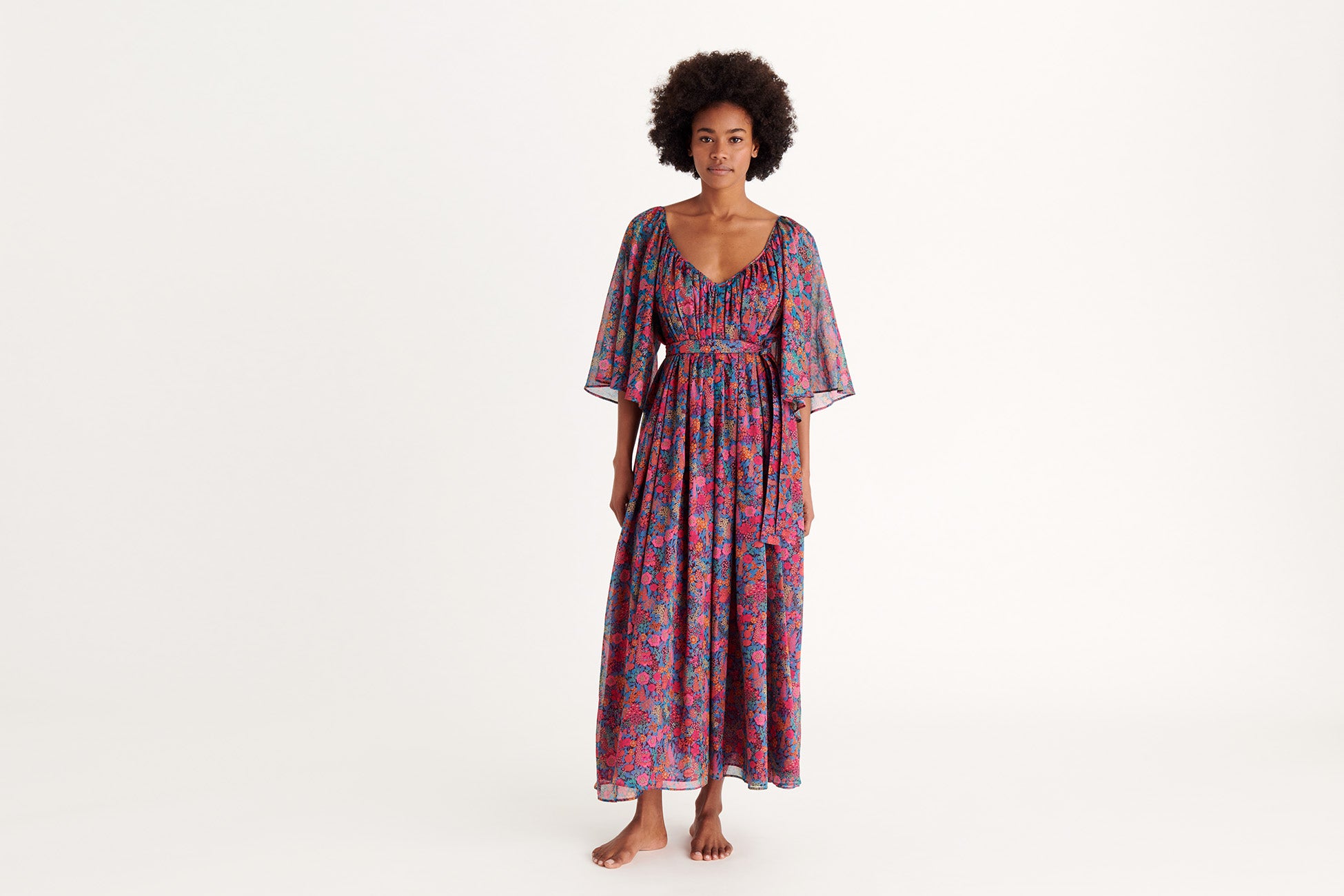 IMPRIME CIARA DAISY ROBE LONGUE