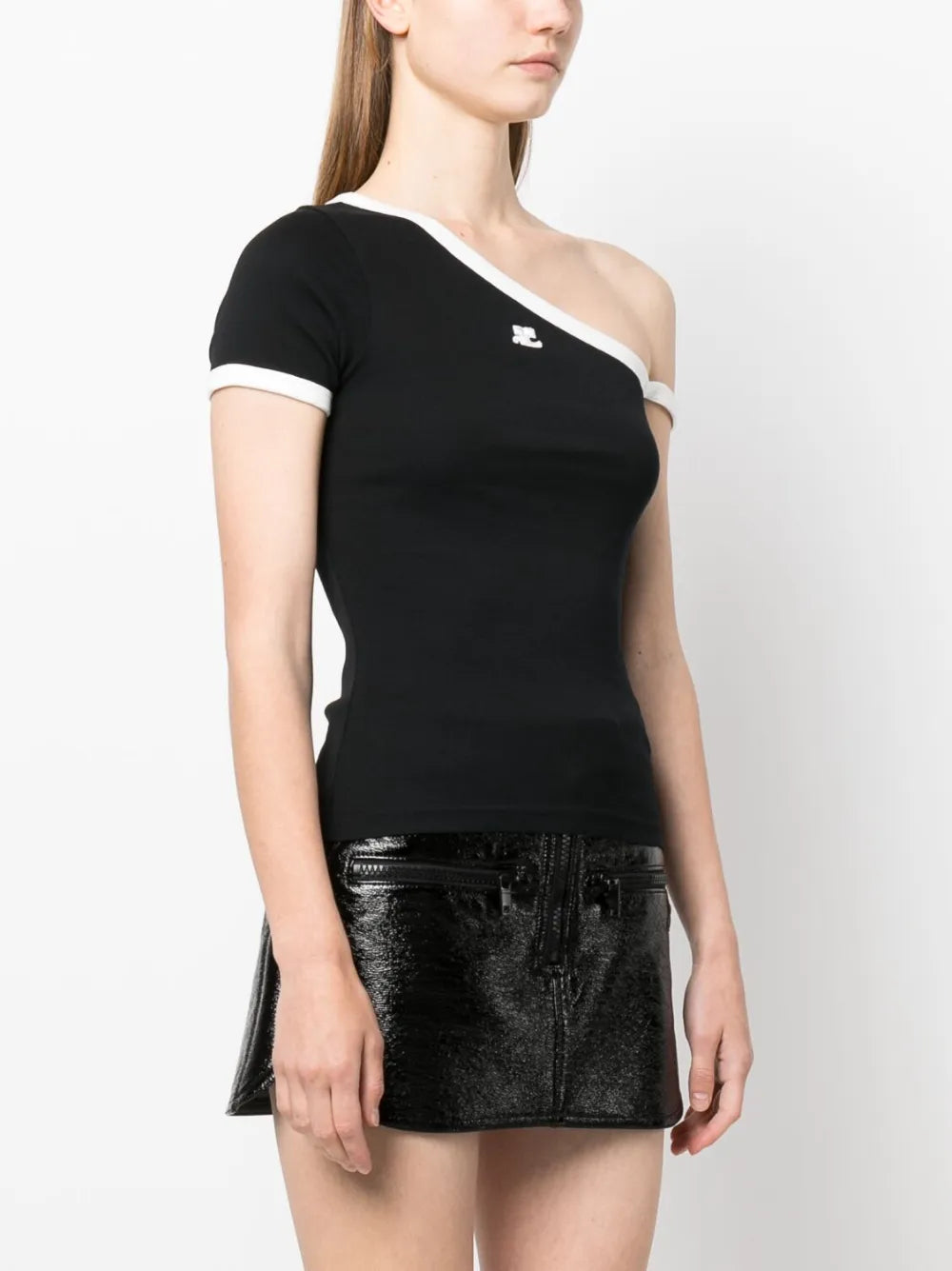PRIX MARQUE : 80 / T-SHIRT CONTRASTE ASYMETRIQUE