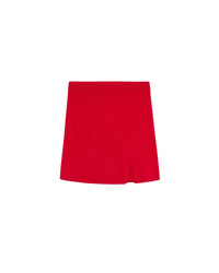 Mini skirt in brushed cashmere - Hot Red