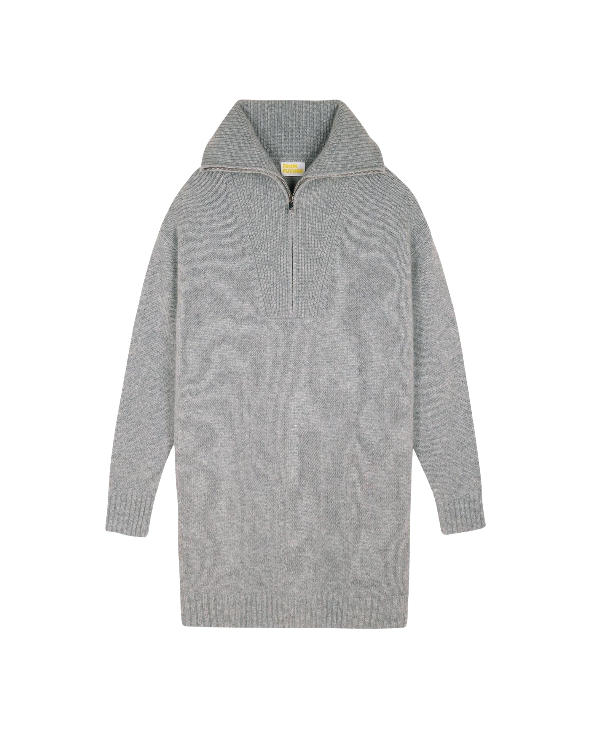 Cashmere short dress - Dark Mottled Grey
