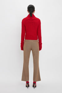 70S Cropped Flare - Tobacco