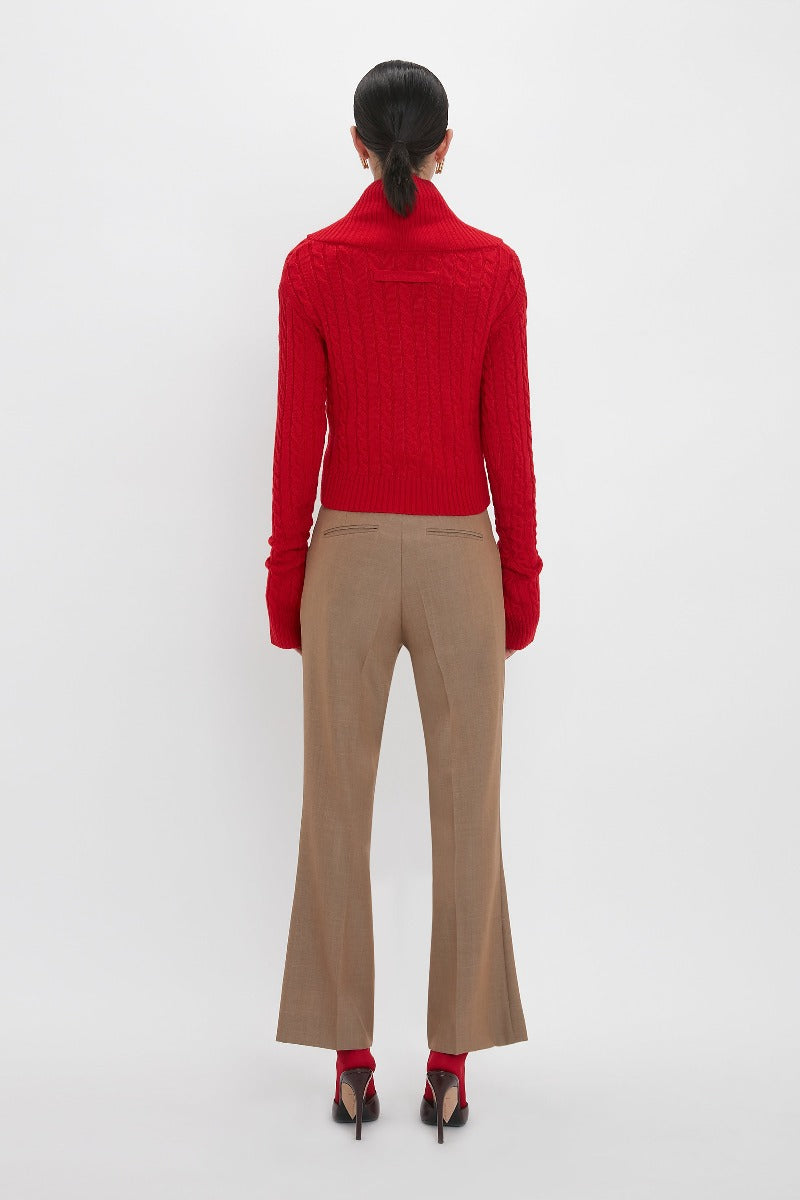 70S Cropped Flare - Tobacco