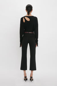 Twist Detail Jersey Top - Black