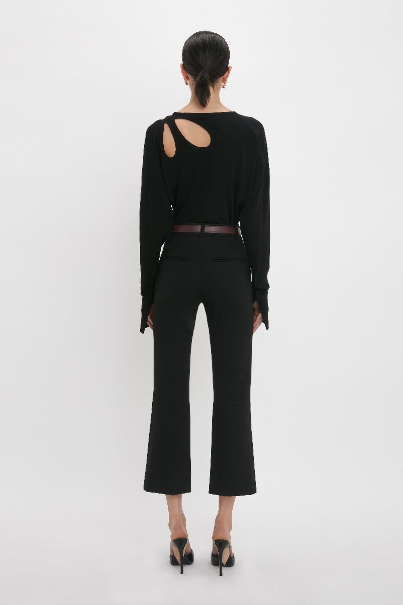 Twist Detail Jersey Top - Black