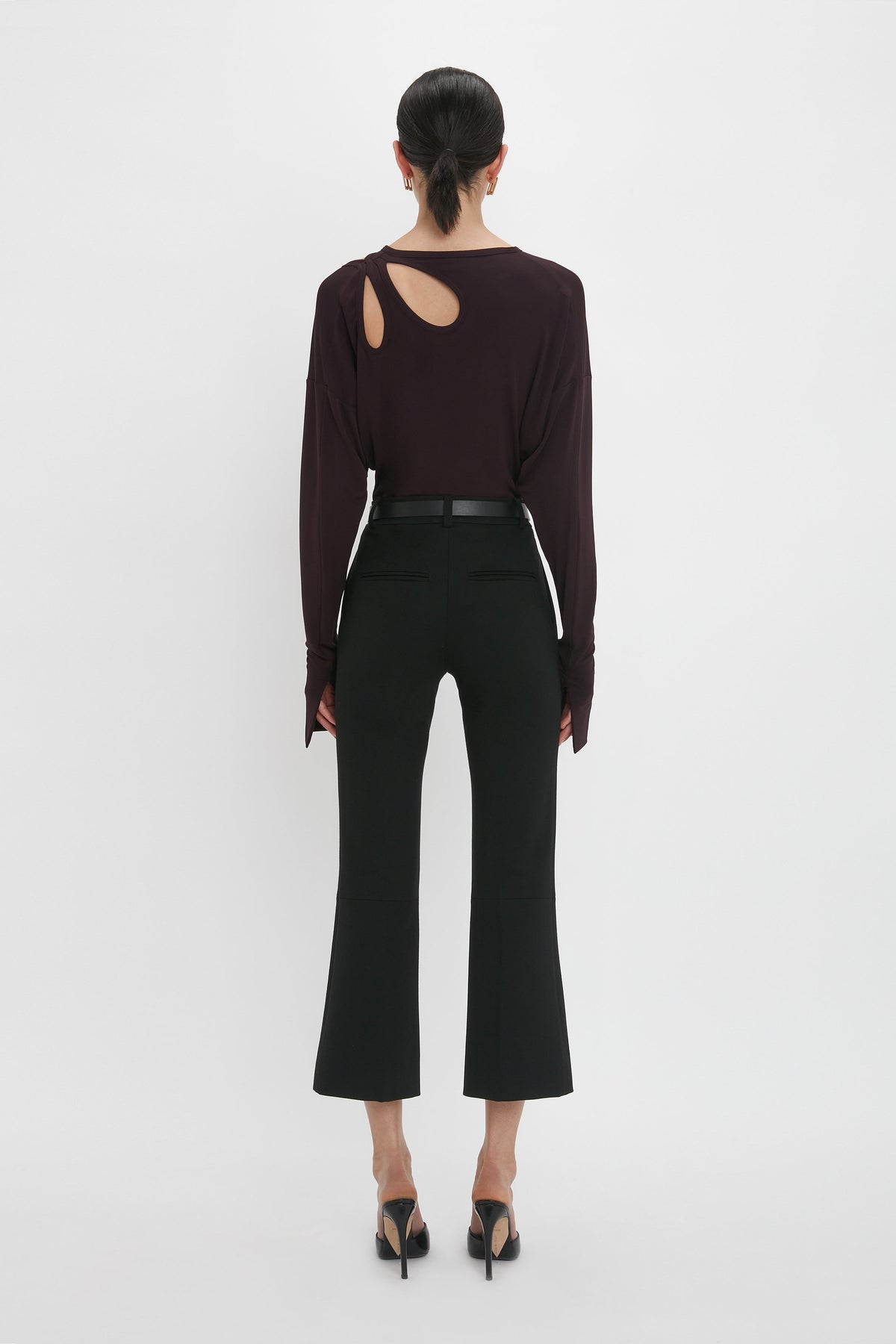 Twist Detail Jersey Top - Deep Mahogany