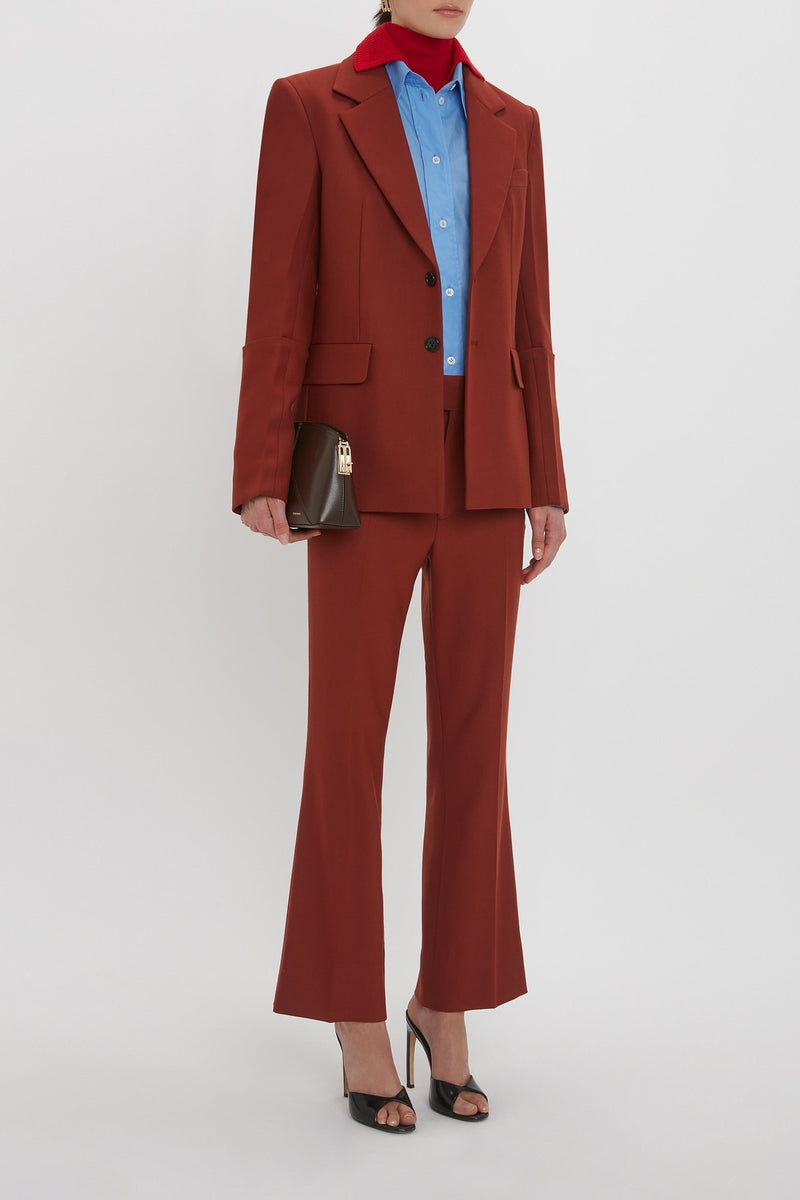 70S Cropped Flare - Russet