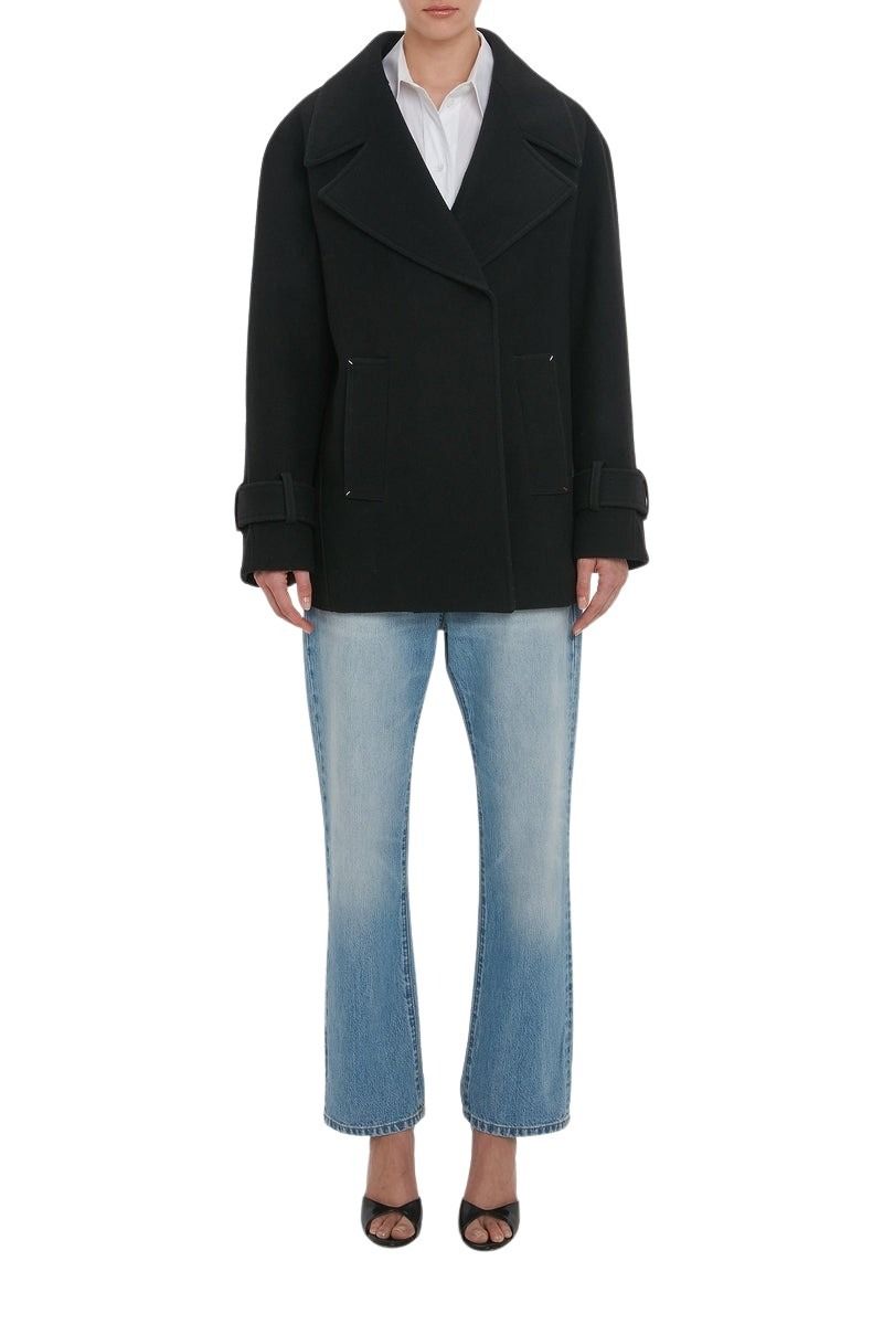 Oversized Pea Coat - Black