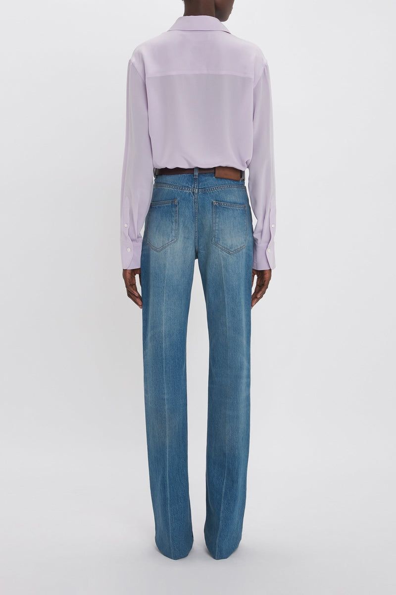 Asymmetric Ruffle Blouse - Petunia