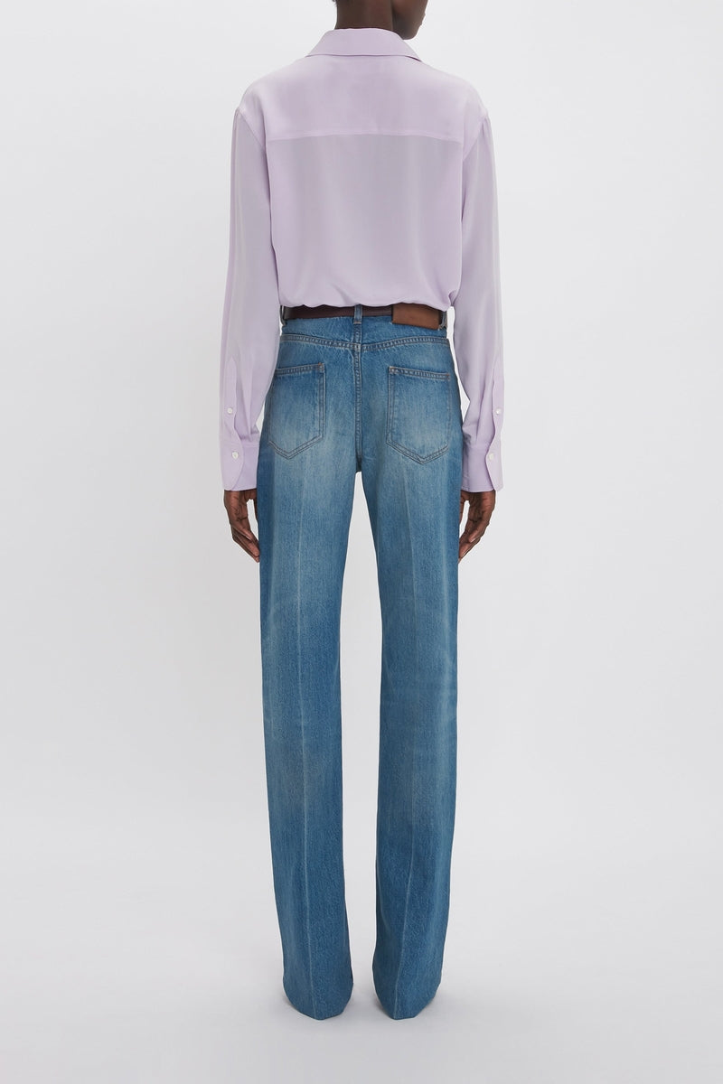 Asymmetric Ruffle Blouse - Petunia