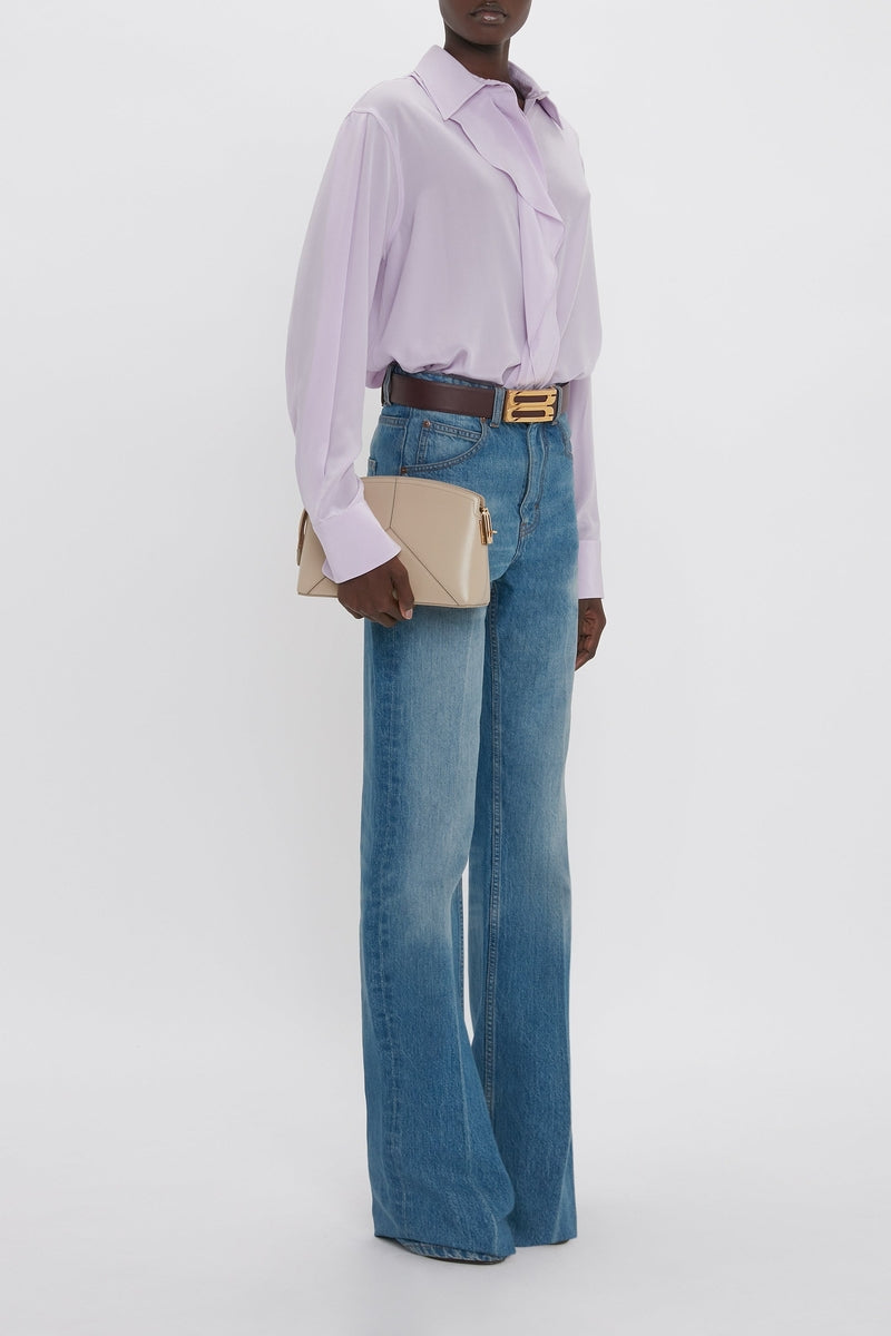Asymmetric Ruffle Blouse - Petunia