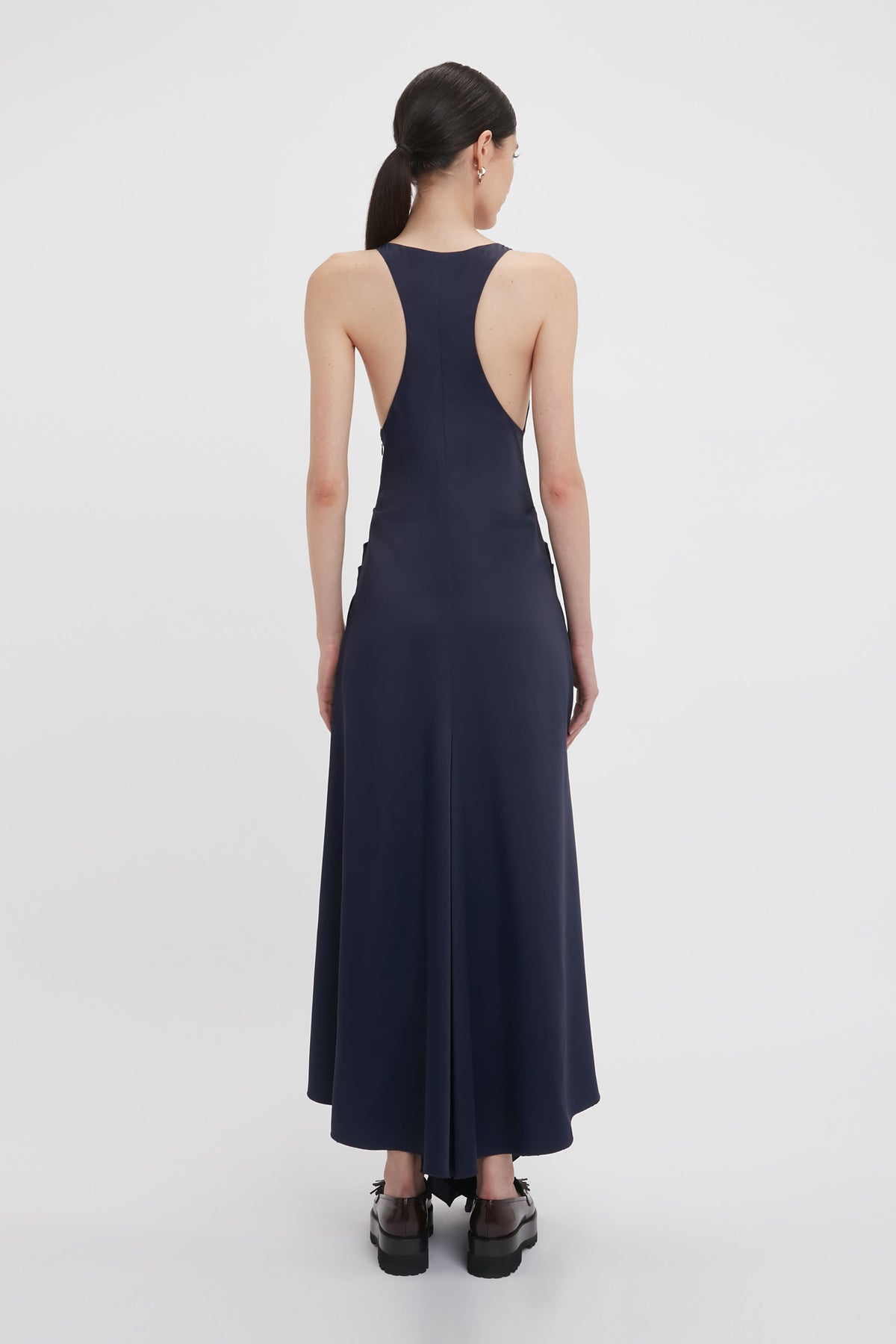 Gathered Racer Back Dress - Ink Blue