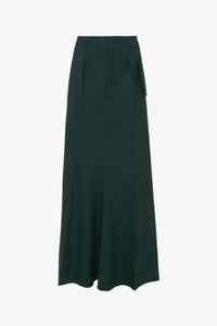 Long Asymmetric Tailored Skirt - Seaweed