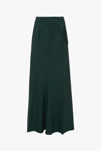 Long Asymmetric Tailored Skirt - Seaweed