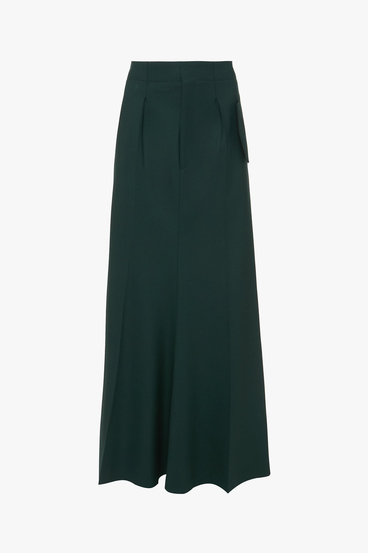 Long Asymmetric Tailored Skirt - Seaweed