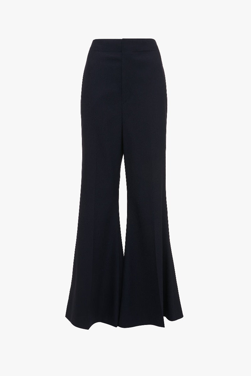 Wide Leg Kick Trouser - Ink Blue