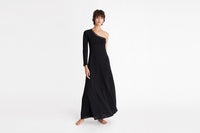 NOIR PLAY ROBE LONGUE ASYMÉTRIQUE