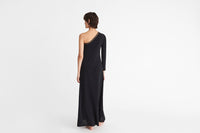 NOIR PLAY ROBE LONGUE ASYMÉTRIQUE