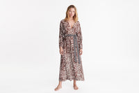 IMPRIME WIND COFFEE SKY ROBE LONGUE
