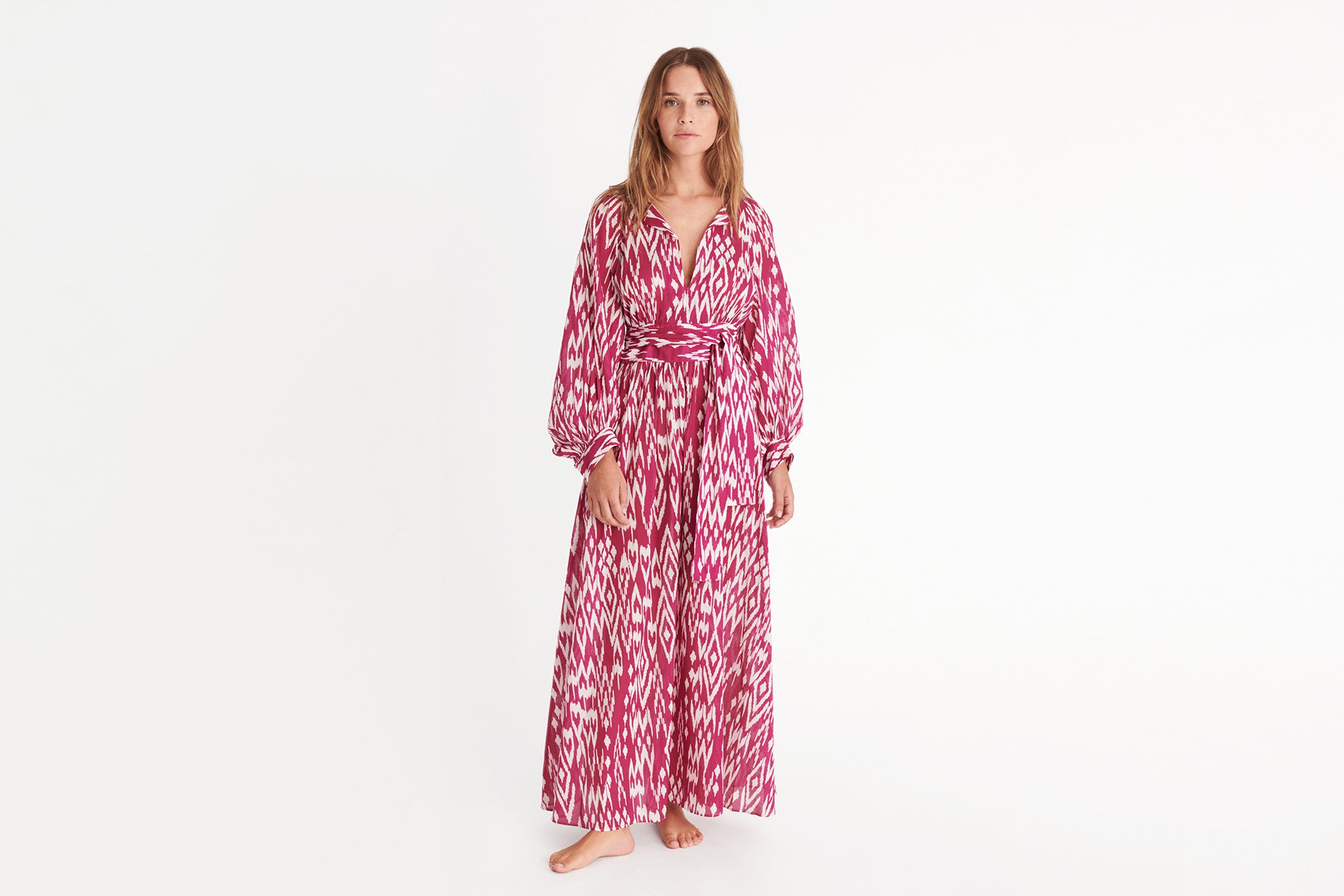 IMPRIME WIND SUNSET TORNADO ROBE LONGUE