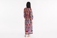 IMPRIME KALEIDO SOLEIL MULTIPLE ROBE LONGUE