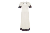 ECRU / RAYURE NUIT LUNA ROBE LONGUE
