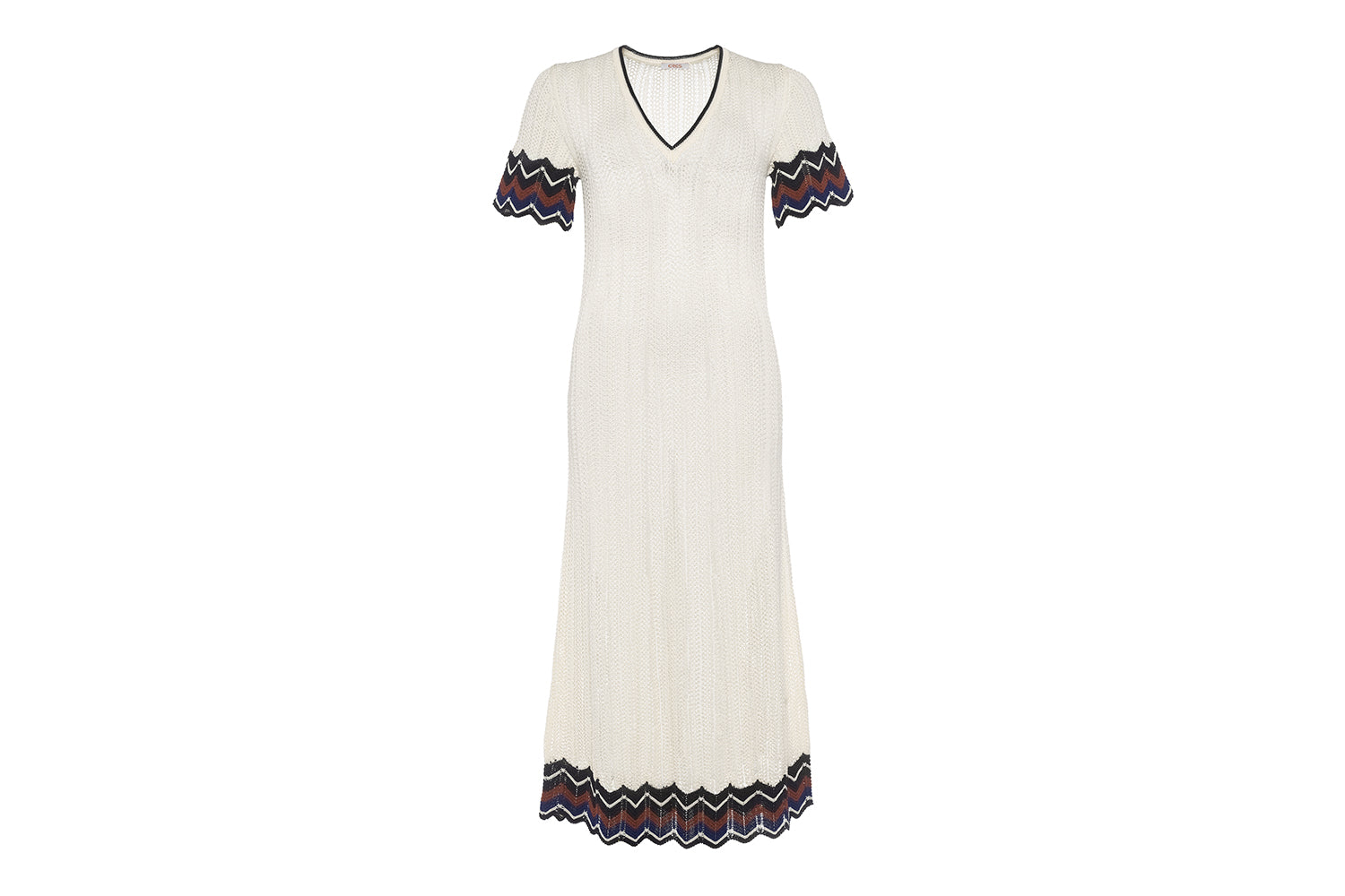 ECRU / RAYURE NUIT LUNA ROBE LONGUE