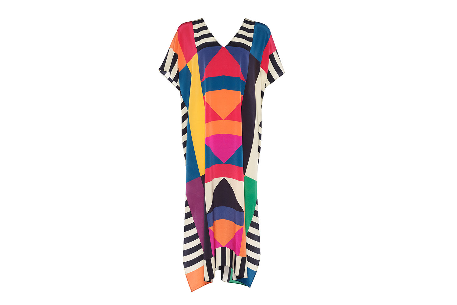 IMPRIME KALEIDO SOLEIL FACETTE CAFTAN