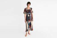 IMPRIME KALEIDO ECLIPSE FACETTE CAFTAN