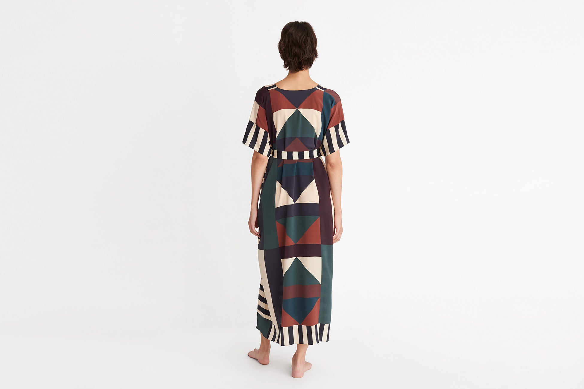 IMPRIME KALEIDO ECLIPSE FACETTE CAFTAN