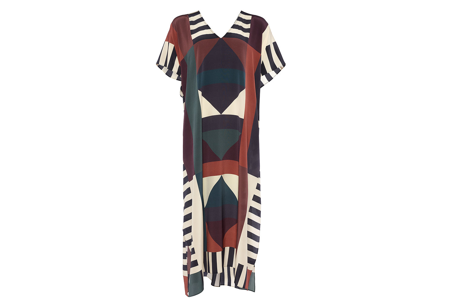 IMPRIME KALEIDO ECLIPSE FACETTE CAFTAN