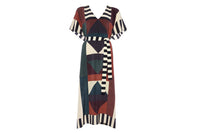 IMPRIME KALEIDO ECLIPSE FACETTE CAFTAN