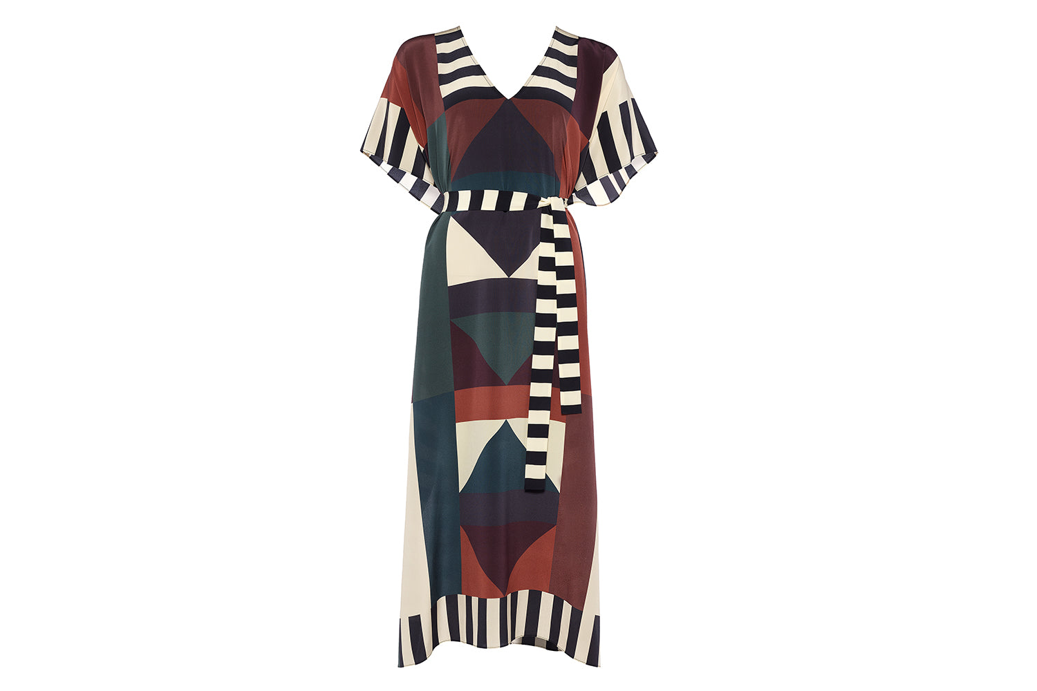 IMPRIME KALEIDO ECLIPSE FACETTE CAFTAN