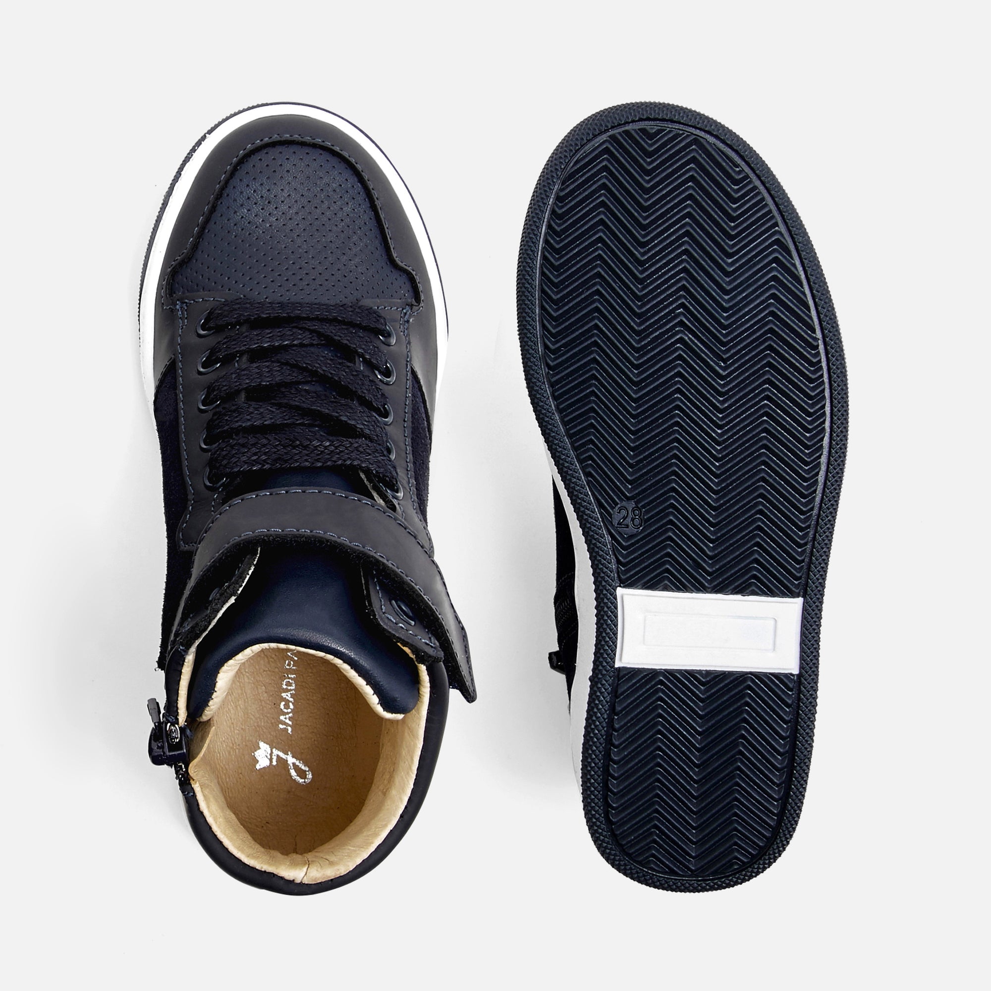 0 QTY / MARINE JACADI CHAUSSURES CUIR CAVIAR
