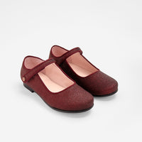 33 QTY / BORDEAUX CHAUSSURES CUIR DANELLE GLITTER