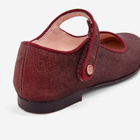 33 QTY / BORDEAUX CHAUSSURES CUIR DANELLE GLITTER