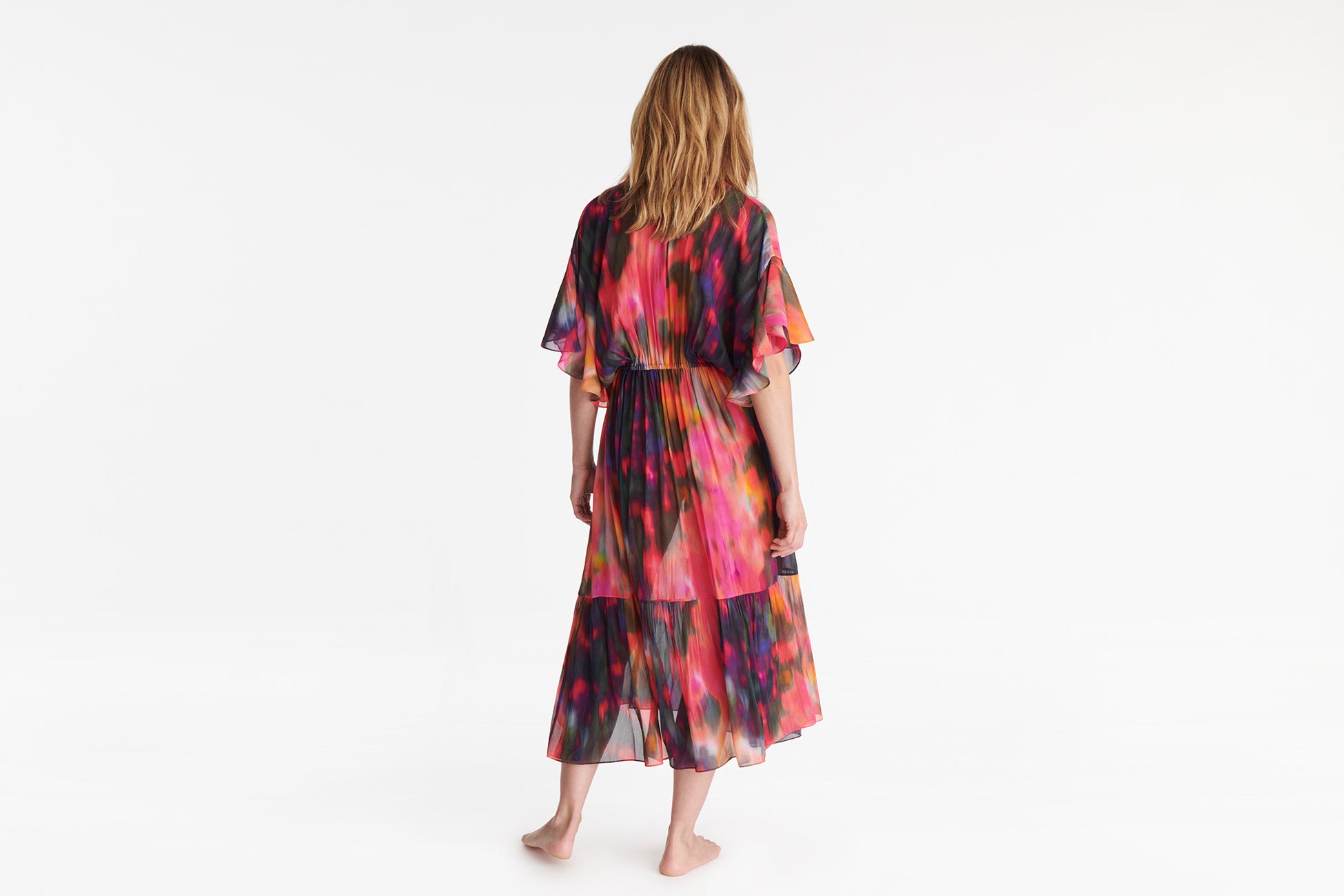 IMPRIME BOREALE INFINIE ROBE LONGUE