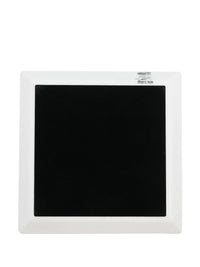 Assiette carrée Tema e Variazioni n°242 en porcelaine - Noir & Blanc