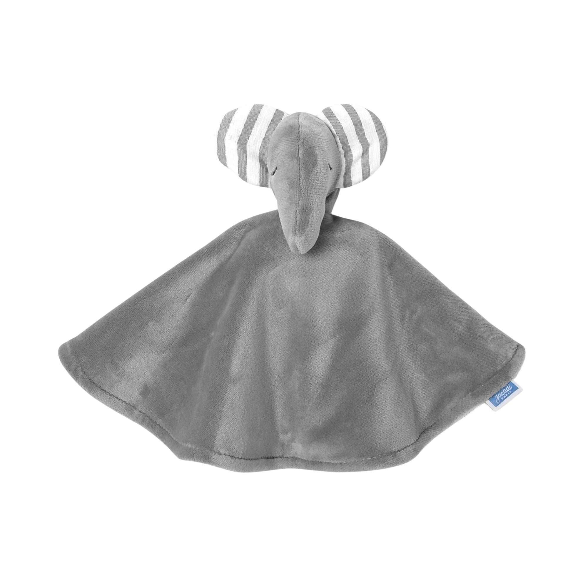 602 QTY / BLANC/GRIS PUERICULTURE JOUETS DOUDOU ELEPHANT PETIT PARIS