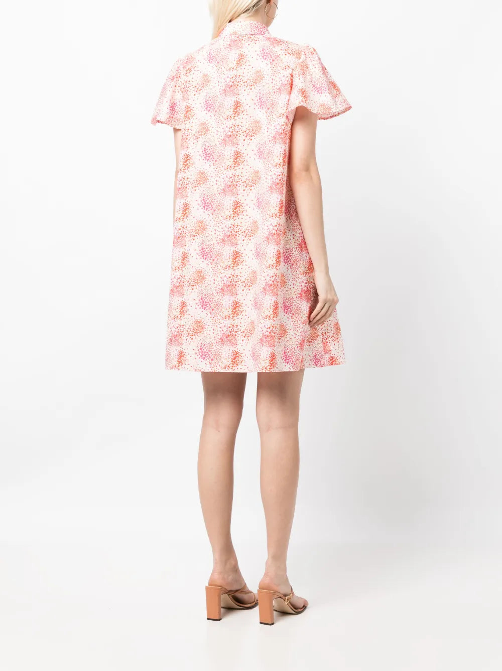 Robe chemise à imprimé - Rose orange