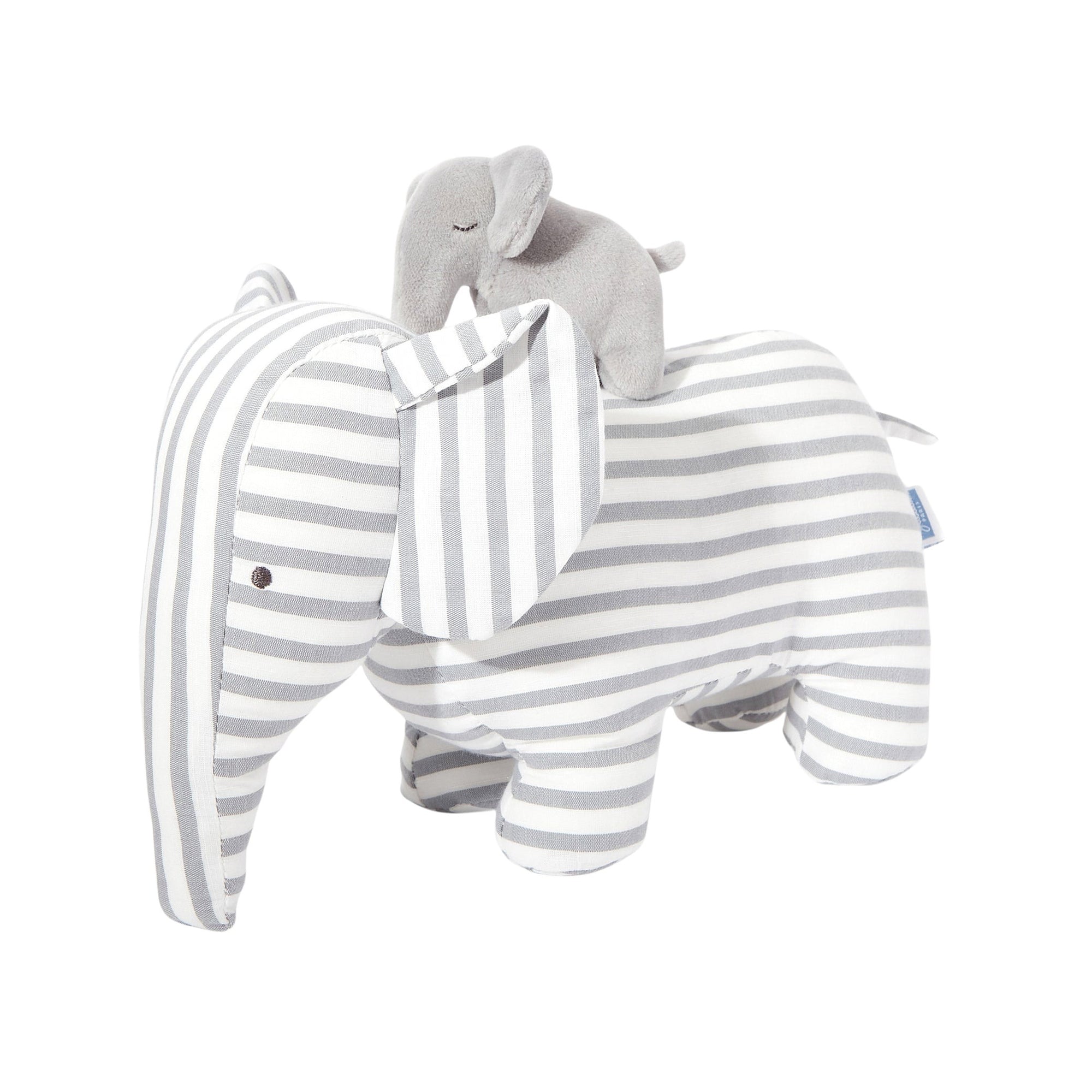343 QTY / GRIS/BLANC PUERICULTURE JOUETS PELUCHE ELEPHANT MUSICAL PETIT PARIS