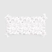 22 QTY / BLANC/GRIS PUERICULTURE LINGE DE LIT TOUR DE LIT BAS CARTE PETIT PARIS