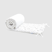 22 QTY / BLANC/GRIS PUERICULTURE LINGE DE LIT TOUR DE LIT BAS CARTE PETIT PARIS
