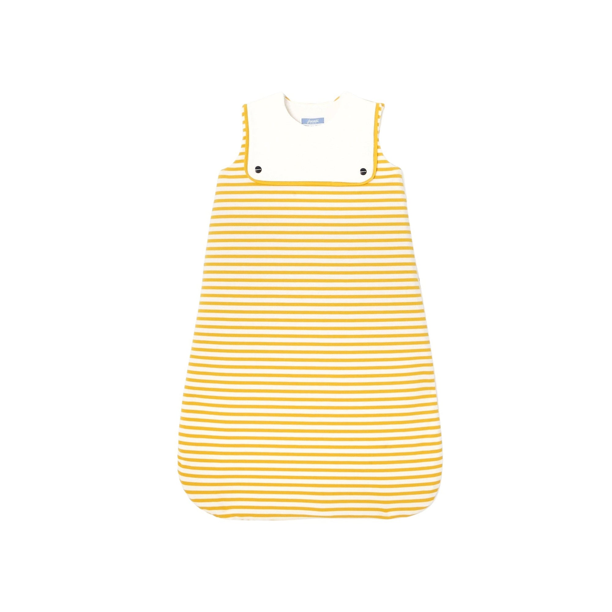 646 QTY / BLANC/JAUNE PUERICULTURE LINGE DE LIT GIGOTEUSE 0-6M RAYE PETIT PARIS