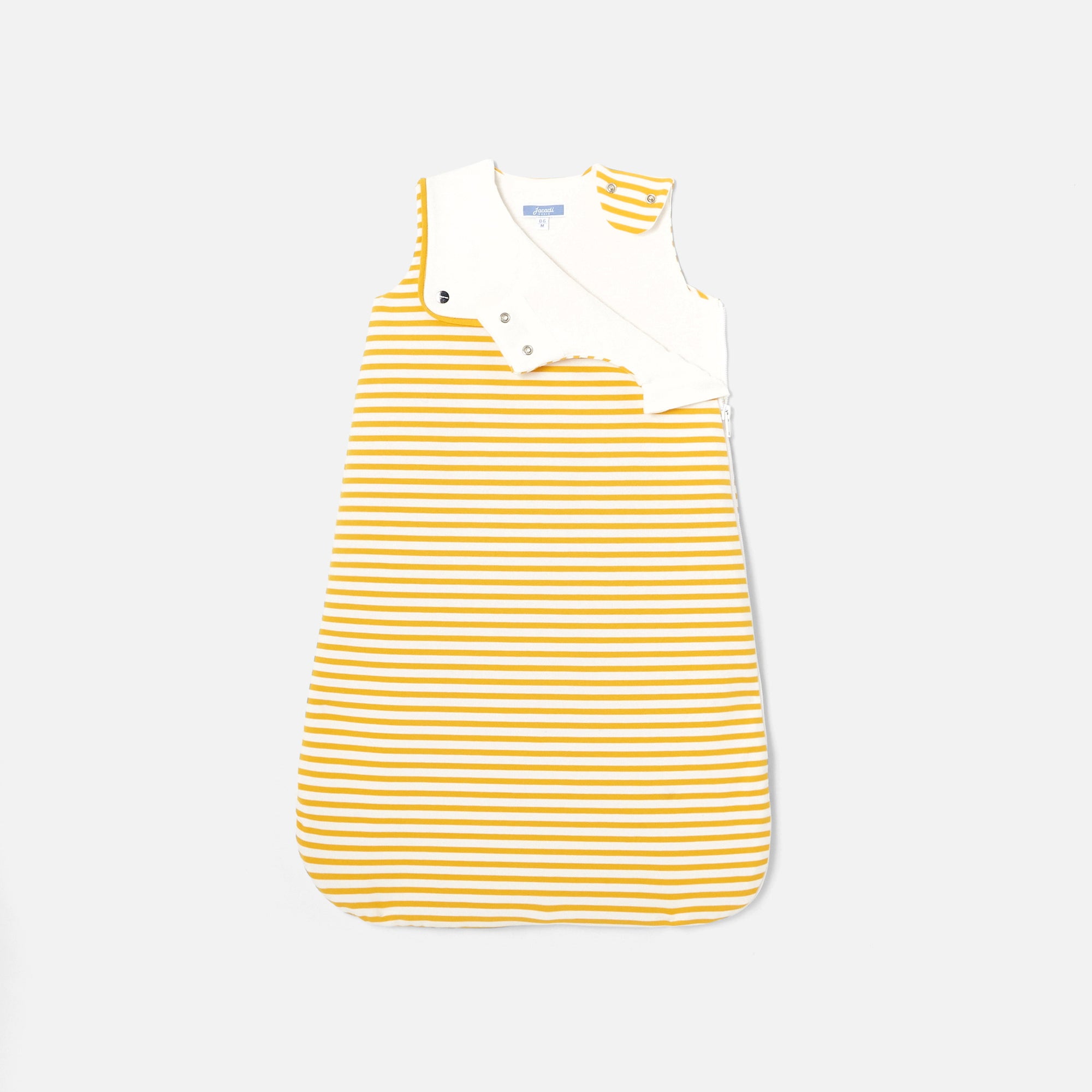 646 QTY / BLANC/JAUNE PUERICULTURE LINGE DE LIT GIGOTEUSE 0-6M RAYE PETIT PARIS