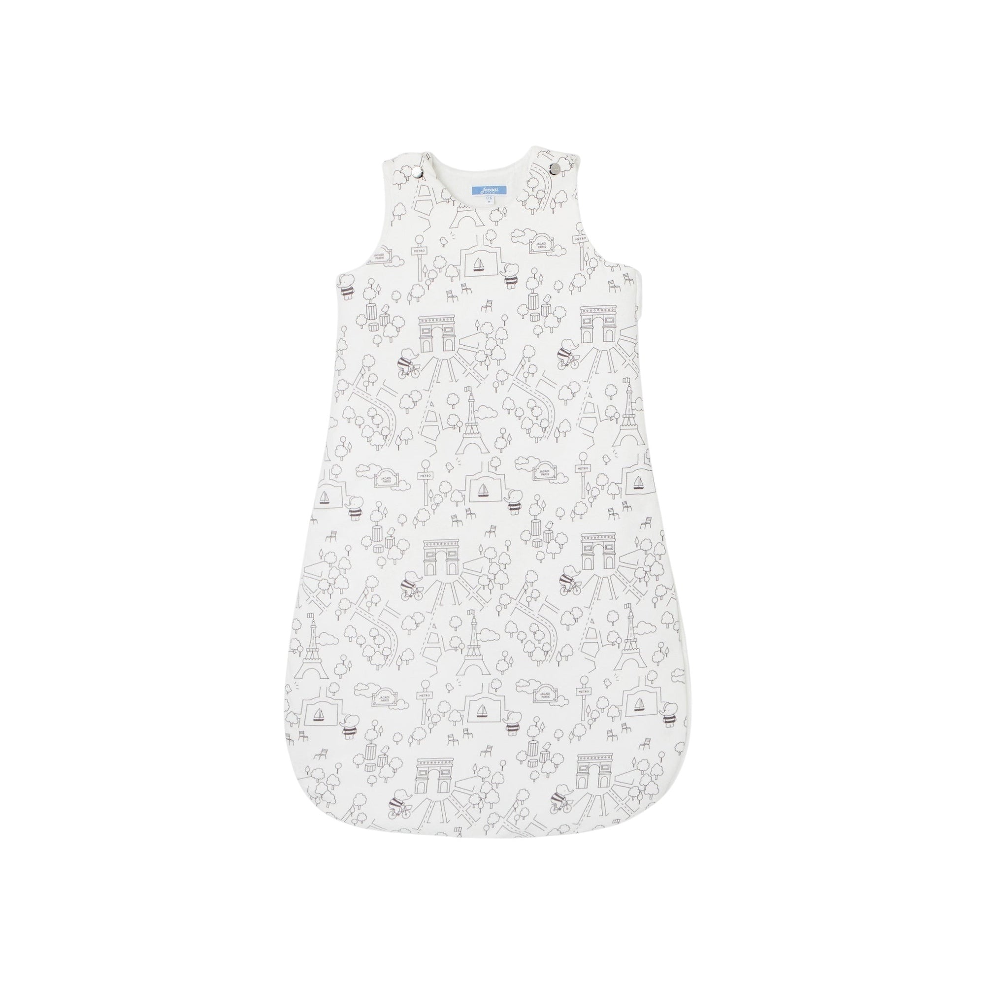 70 QTY / BLANC/GRIS PUERICULTURE LINGE DE LIT GIGOTEUSE 0-6M CARTE PETIT PARIS