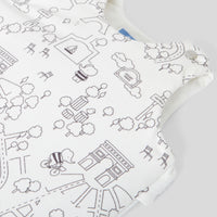 70 QTY / BLANC/GRIS PUERICULTURE LINGE DE LIT GIGOTEUSE 0-6M CARTE PETIT PARIS