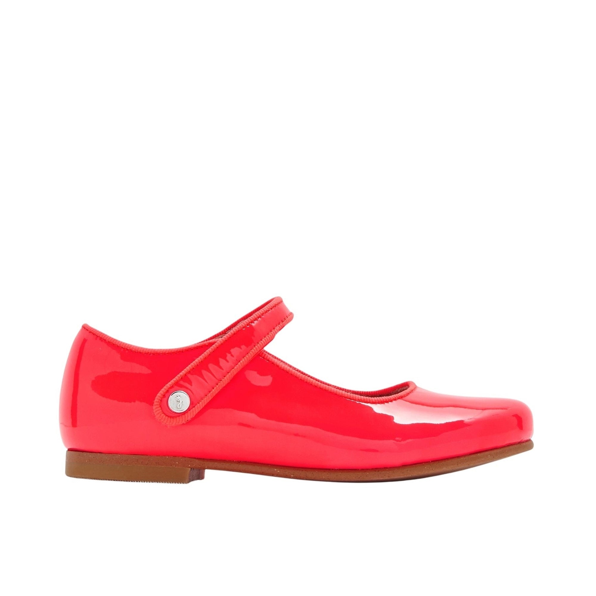 5 QTY / ROSE FLUO CHAUSSURES CUIR DANELLE CUIR VERNIS
