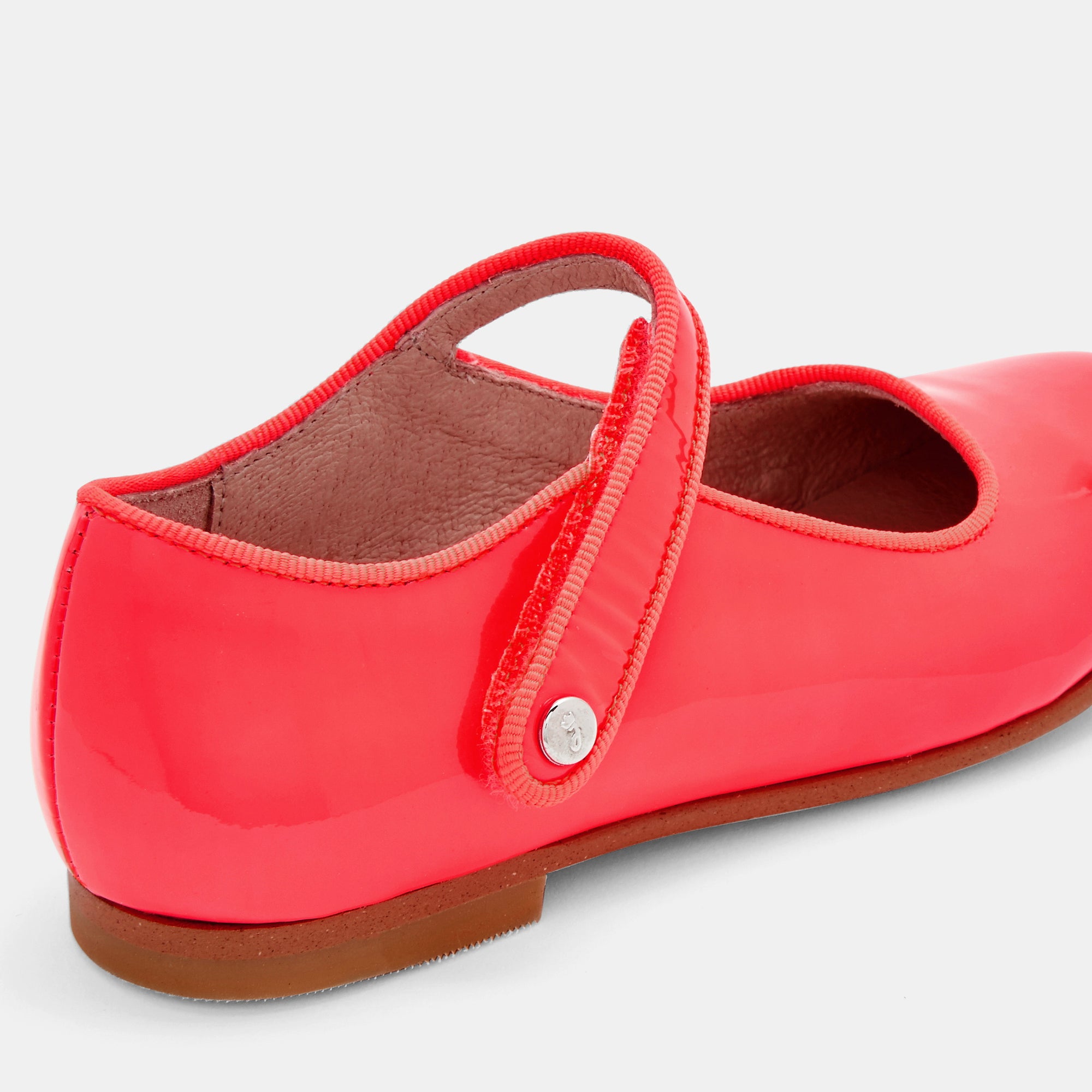 5 QTY / ROSE FLUO CHAUSSURES CUIR DANELLE CUIR VERNIS