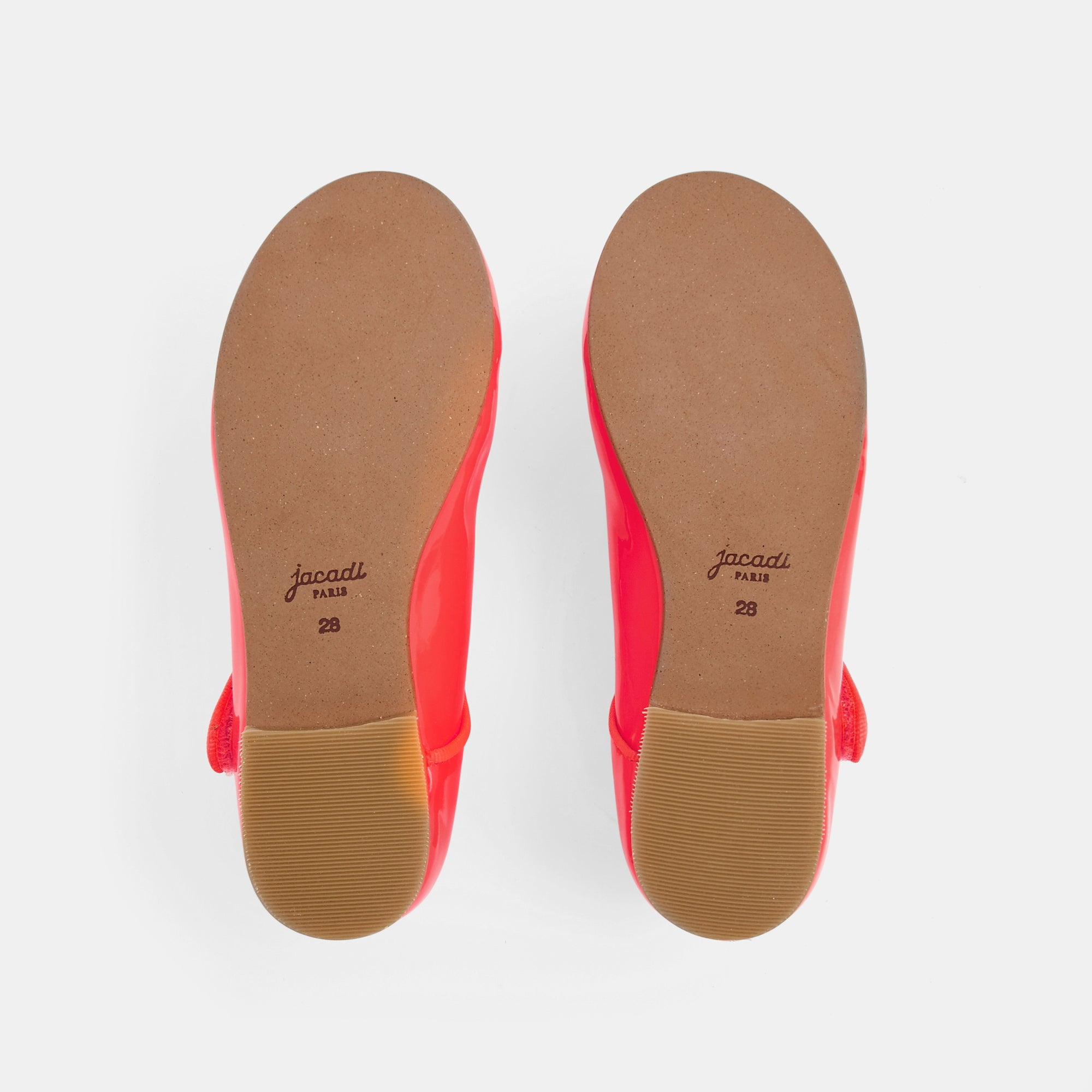 5 QTY / ROSE FLUO CHAUSSURES CUIR DANELLE CUIR VERNIS
